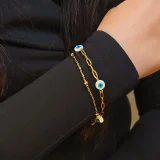 fashion bracelet, anti tarnish bracelet, waterproof bracelet, stainless steel jewellery, imitation bracelet, gold plated bracelet, daily wear bracelet, minimalist bracelet, statement jewellery, officewear jewellery