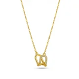 U Lux necklace for women, Minimal gold necklace online India, AMOHABOLD gold necklace, U shaped pendant necklace, Gold plated necklace for women, Everyday office wear necklace, Anti tarnish gold necklace, Elegant minimal jewellery, Modern necklace design for women, Luxury look gold chain