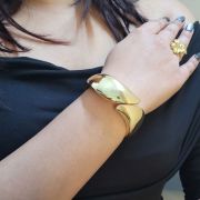 Hypoallergenic 18K gold-plated anti-tarnish Crystal Cuff Bracelets