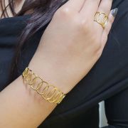 Hypoallergenic 18K gold-plated anti-tarnish Astra Cuff Bracelets