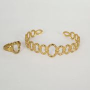 Skin-safe anti-tarnish statement Astra Cuff Bracelets