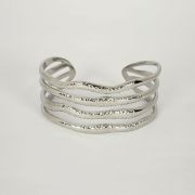 Anti-tarnish statement bracelet with adjustable fit - Luxe Wave Cuff Bracelets