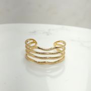 Gold Luxe Wave Cuff Bracelets