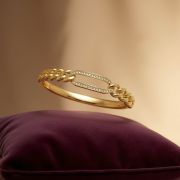 Hypoallergenic 18K gold-plated anti-tarnish Starlit Cuff Bracelets