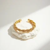 gold bracelet, bracelet for women, minimal bracelet, everyday bracelet, anti tarnish bracelet, gold plated bracelet, stainless steel bracelet, office wear bracelet, fashion bracelet, lightweight bracelet, trendy bracelet, modern bracelet, elegant bracelet, daily wear jewellery