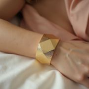 Hypoallergenic 18K gold-plated anti-tarnish Starlit Cuff Bracelets