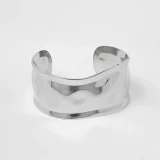 Astra Radiant silver cuff bracelet for women, Silver cuff bracelet India, Minimal silver bracelet for women, AMOHABOLD silver bracelet, Modern silver cuff jewellery, Stainless steel silver bracelet, Statement silver bracelet for women, Everyday silver jewellery, Office wear silver bracelet, Contemporary silver cuff bracelet