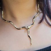 Anti-tarnish hypoallergenic gold-plated Viper Necklace