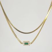 Premium hypoallergenic, Statement anti-tarnish Verde Charm Necklace
