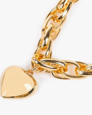 Chunky Heart Pendant Choker Necklace