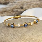 fashion jewellery, anti tarnish bracelet, fashion bracelet, waterproof bracelet, 18k gold plated bracelets, hypoallergic bracelet, evil eye bracelet, amoha bracelet, stainless steel jewellery, sleek bracelet, classy bracelet