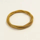 twisted gold cuff bracelet for women, Twisted gold bracelet India, Minimal twisted cuff bracelet, AMOHABOLD gold bracelet, Anti tarnish gold cuff bracelet, 18K gold plated bracelet for women, Oval cuff bracelet gold, Office wear bracelet for women, Modern twisted bracelet, Everyday gold jewellery bracelet