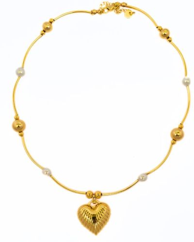 Gold Heart Bold Necklace