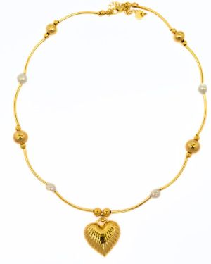 Gold Heart Bold Necklace