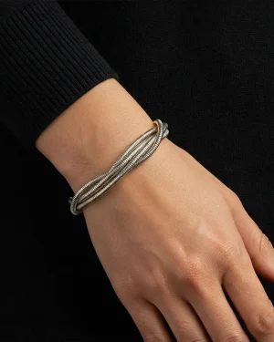 Twisted Silver Cuff Bracelet