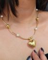 Gold Heart Bold Necklace