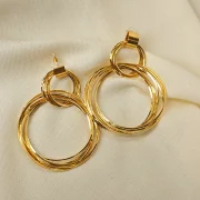 fashion earrings, anti tarnish earrings, waterproof earrings, stainless steel earrings, gold plated earrings, hypoallergenic earrings, imitation earrings, bold earrings, minimalist earrings, trendy earrings, statement jewellery