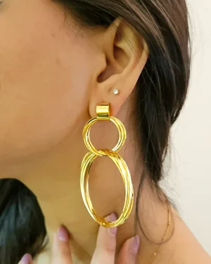 Big Gold Hoops Earings