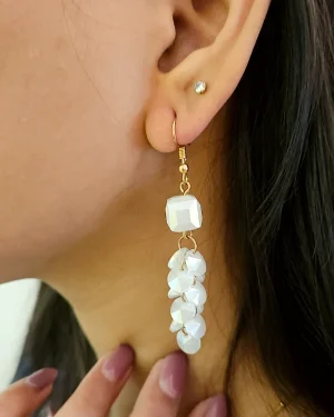 Crystal Cluster Drop Earrings