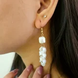 fashion earrings, anti tarnish earrings, waterproof earrings, stainless steel earrings, gold plated earrings, hypoallergenic earrings, imitation earrings, bold earrings, minimalist earrings, trendy earrings, statement jewellery