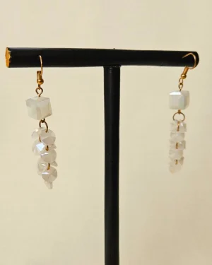 Crystal Cluster Drop Earrings