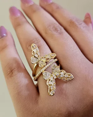 Double Butterfly Ring