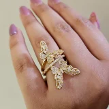 fashion rings, gold plated rings, anti tarnish rings, waterproof rings, stainless steel rings, imitation rings, daily wear jewellery, hypoallergenic jewellery, minimalist rings, statement rings, designer imitation jewellery