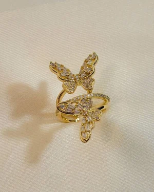 Double Butterfly Ring