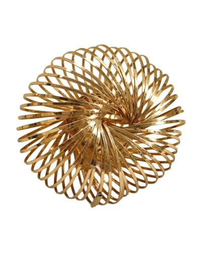 Elegant Gold Torus Coil Bracelet