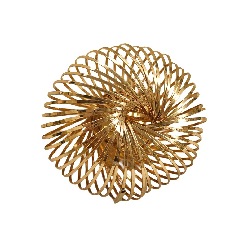 Elegant Gold Torus Coil Bracelet