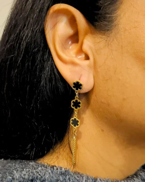Golden Noir 3-in-1 Earring Set