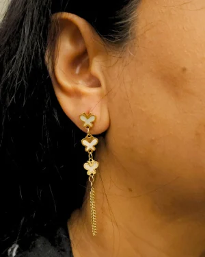 Golden Pearl 3-in-1 Earring Set