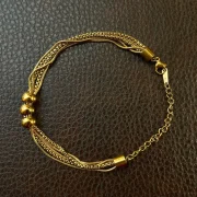 fashion bracelet, anti tarnish bracelet, waterproof bracelet, stainless steel jewellery, imitation bracelet, gold plated bracelet, daily wear bracelet, minimalist bracelet, statement jewellery, officewear jewellery