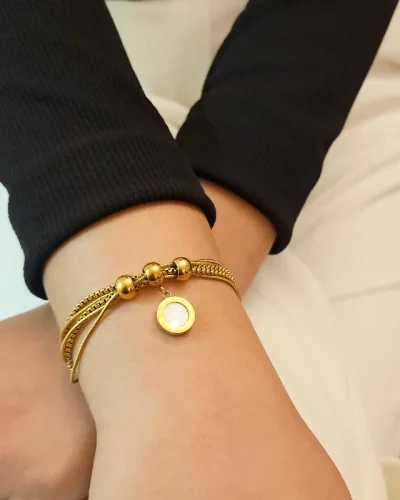 Layered Chained Dial Bracelet