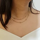 fashion necklaces, anti tarnish necklaces, waterproof necklaces, stainless steel jewellery, gold plated necklace, hypoallergenic necklace, daily wear necklace, statement jewellery, imitation jewellery online, minimalist jewellery