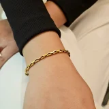 fashion bracelet, anti tarnish bracelet, waterproof bracelet, stainless steel jewellery, imitation bracelet, gold plated bracelet, daily wear bracelet, minimalist bracelet, statement jewellery, officewear jewellery