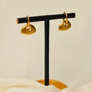 fashion earrings, anti tarnish earrings, waterproof earrings, stainless steel earrings, gold plated earrings, hypoallergenic earrings, imitation earrings, bold earrings, minimalist earrings, trendy earrings, statement jewellery