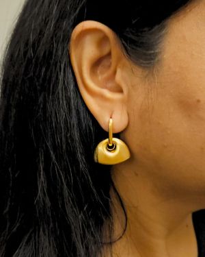 Puffy Huggie Hoop Earrings