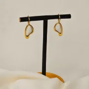 fashion earrings, anti tarnish earrings, waterproof earrings, stainless steel earrings, gold plated earrings, hypoallergenic earrings, imitation earrings, bold earrings, minimalist earrings, trendy earrings, statement jewellery