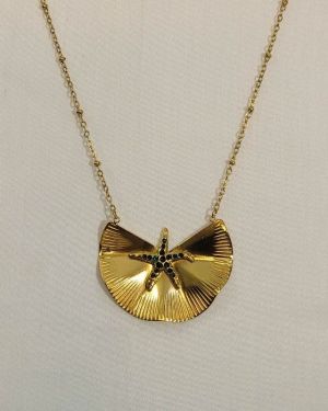 Starfish Green Gold Necklace