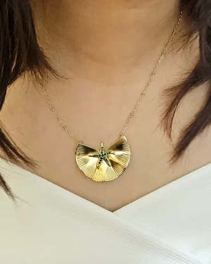 Starfish Green Gold Necklace