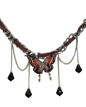 The Crimson Monarch Necklace