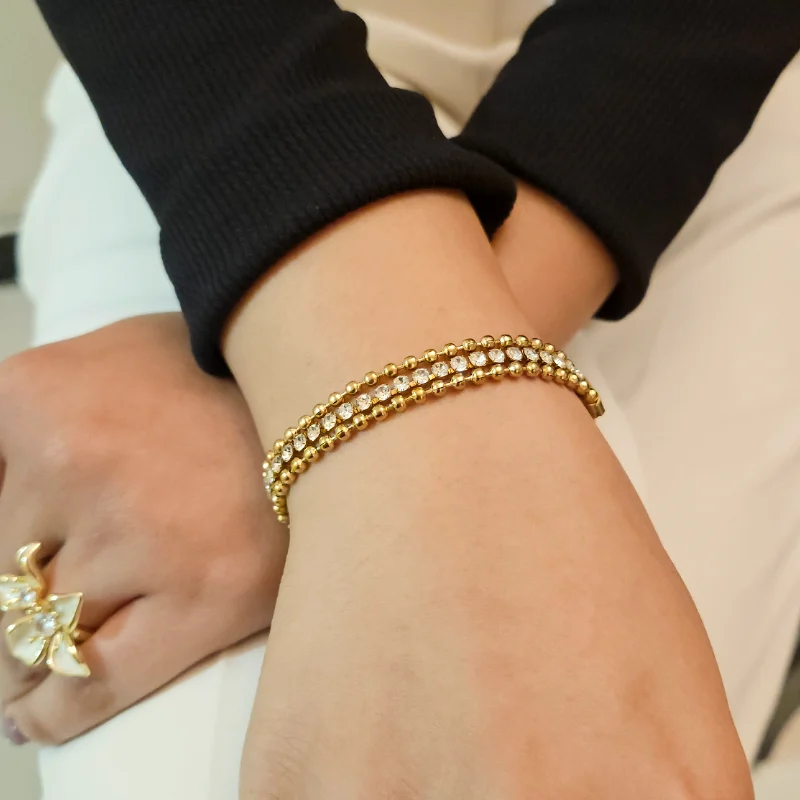 Triple Layer Tennis Bracelet