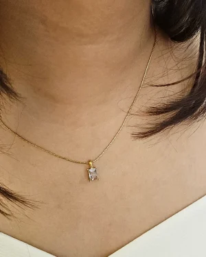 Elegant Zircon Square Necklace