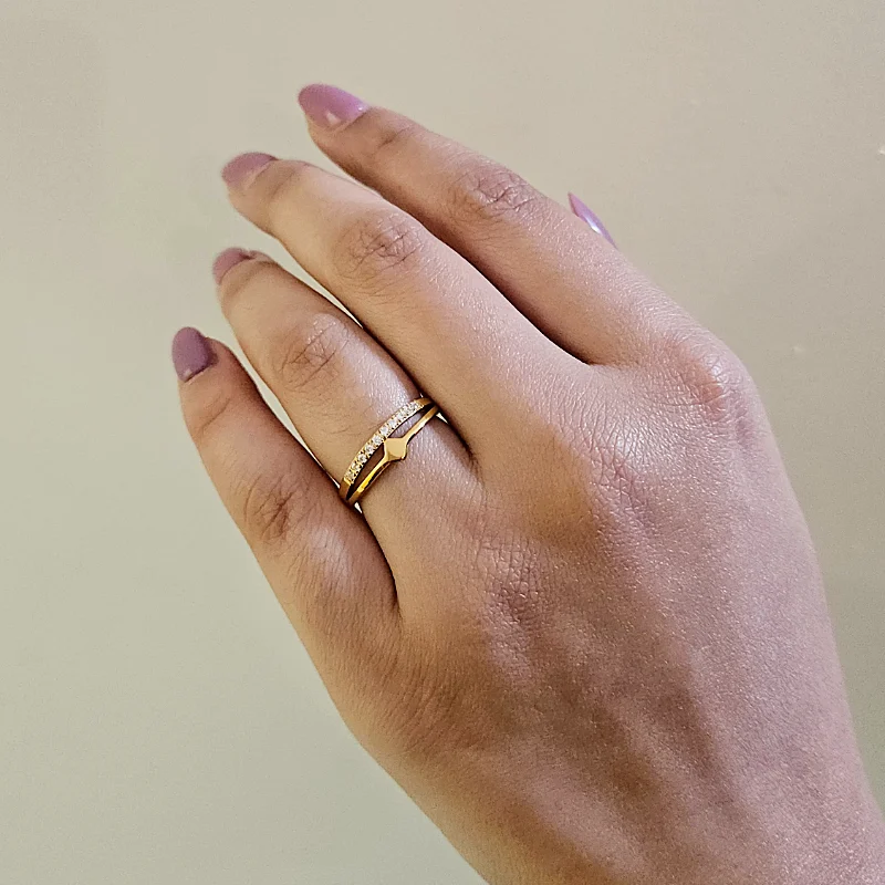 Vintage Tiered Diamond Ring