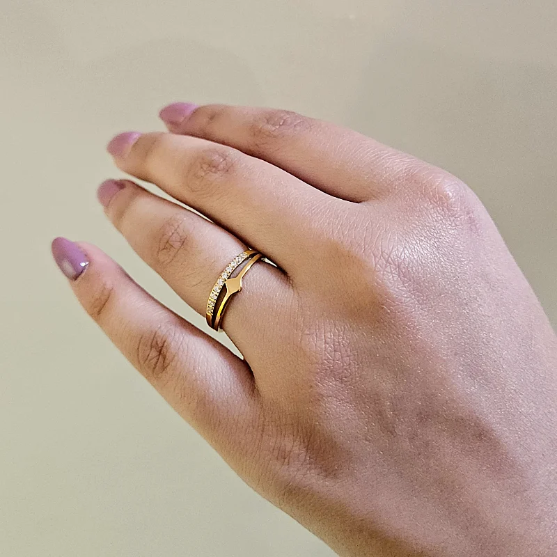 Vintage Tiered Diamond Ring