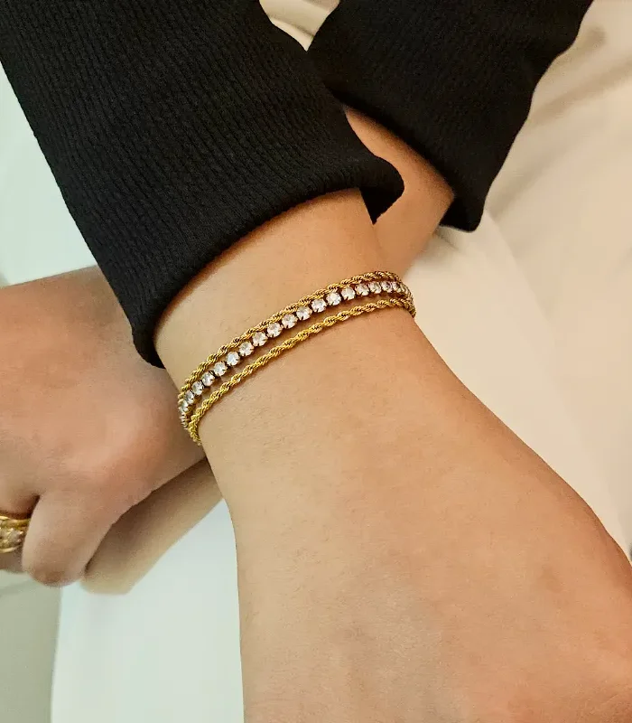 Layered Rope Tennis Bracelet