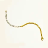 Celeste crystal cascade bracelet for women, Gold crystal bracelet India, AMOHABOLD crystal bracelet, Sparkling gold bracelet for women, Crystal jewellery bracelet, Elegant party wear bracelet, Anti tarnish gold bracelet, Minimal crystal bracelet, Luxury look jewellery bracelet, Gold plated crystal jewellery