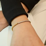 Celeste crystal cascade bracelet for women, Gold crystal bracelet India, AMOHABOLD crystal bracelet, Sparkling gold bracelet for women, Crystal jewellery bracelet, Elegant party wear bracelet, Anti tarnish gold bracelet, Minimal crystal bracelet, Luxury look jewellery bracelet, Gold plated crystal jewellery