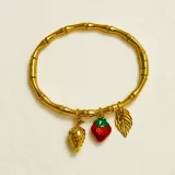 Marina coastal charm bracelet for women, Gold charm bracelet India, AMOHABOLD charm bracelet, Trendy gold bracelet for women, Anti tarnish charm bracelet, Layering charm bracelet, Cute gold charm jewellery, Everyday bracelet for women, Vacation style jewellery, Fashion charm bracelet